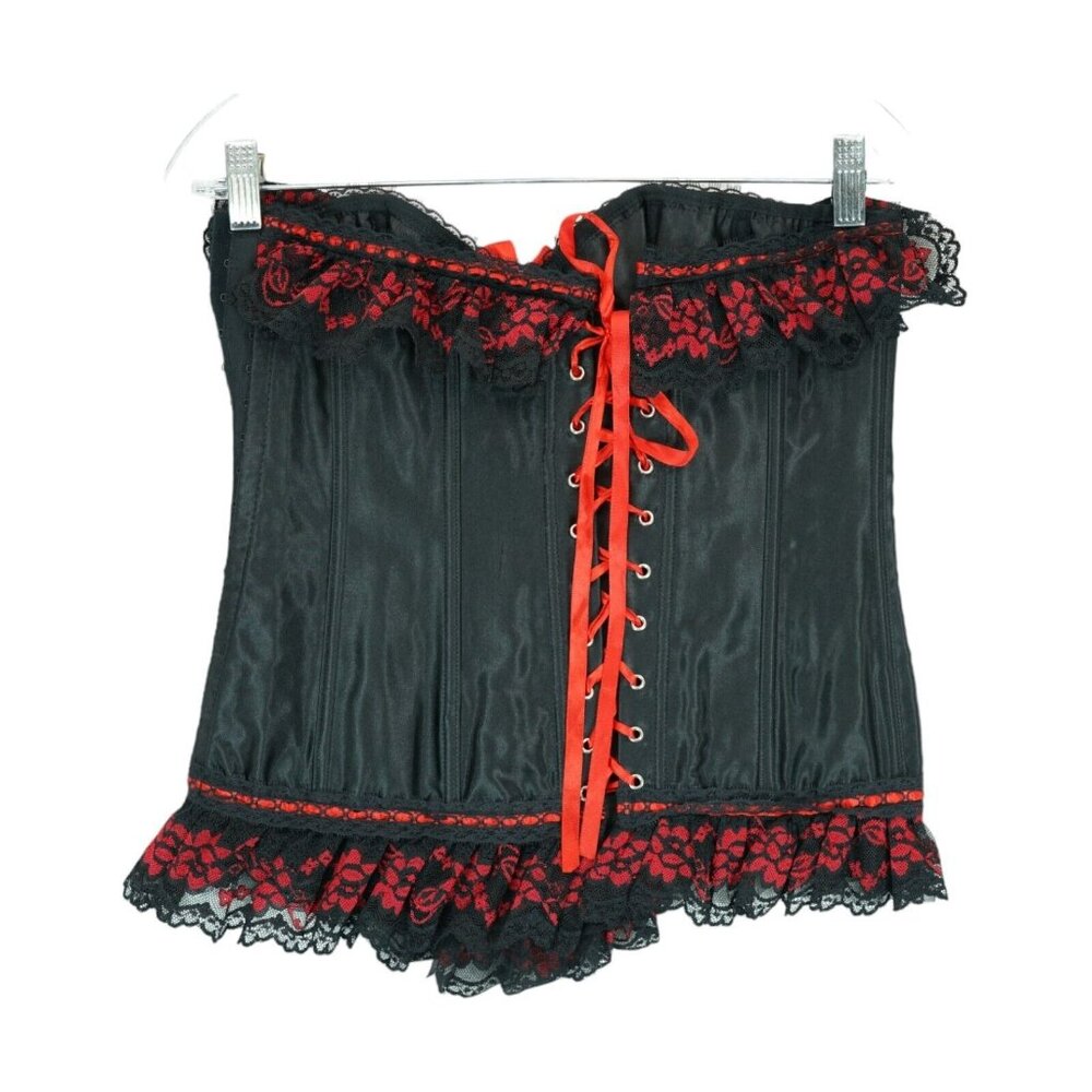 Music Legs Satin Corset Size Medium Style 52036 Nylon/Spandex